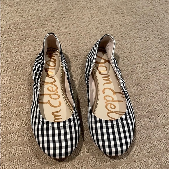 Sam Edelman Gingham Checkered Flats - Picture 1 of 6